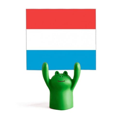 Drapeau national du Luxembourg Union Européenne memo holder cartoon animal grenouille stand