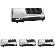 ChefsChoice 15XV EdgeSelect Professional Electric Knife Sharpener with 100-Percent Diamond Abrasives and Precision Angle Guides for Straight Edge and Serrated Knives,3-Stage,Gray,Pack of 4