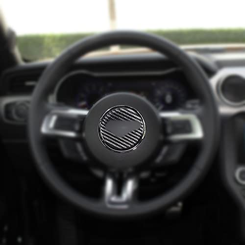 Blakaya Compatible With 3D Steering Wheel Sticker Carbon Fiber Interior Cover Trim For Ford Mustang 2016 2017 2018 2019 2020 #TOP5