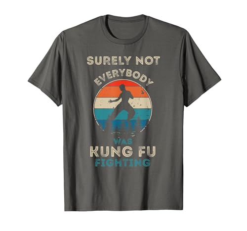 Surely Not Everybody was Kung Fu Fighting Vintage Men T-Shirt, Men, Asphalt Grey, 3X-Large