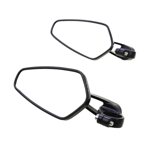 Rétroviseurs latéraux moto de haute précision en aluminium anodisé noir 22mm