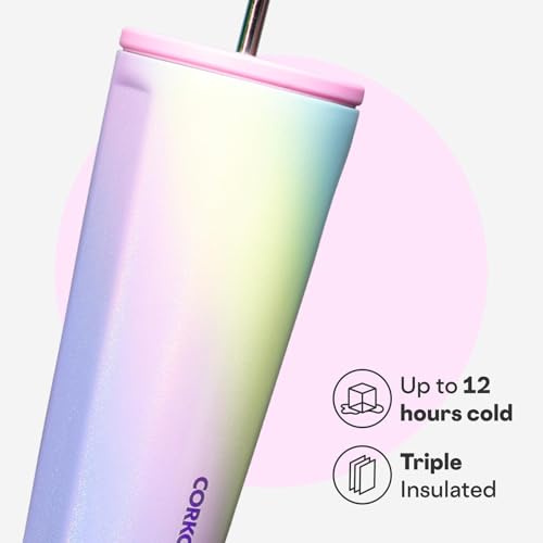 Gobelet isotherme avec couvercle et paille Corkcicle bouteille réutilisable 600ml - 4