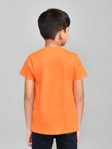 Image of Lux Cozi Printed Round Neck Half Sleeve Cotton T-Shirt for Boys | Prints May Vary |