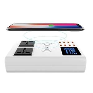 Cargador multipuerto, adaptador de carga rápida 8A USB doméstico para teléfonos inteligentes, tabletas, cámaras
