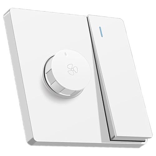 BUBEFSKD Moderno controlador de velocidad placa de montaje en pared tipo 86 para ventilador de techo, botón de ajuste simple, 4 colores, interruptor de pared con control para ventiladores de techo