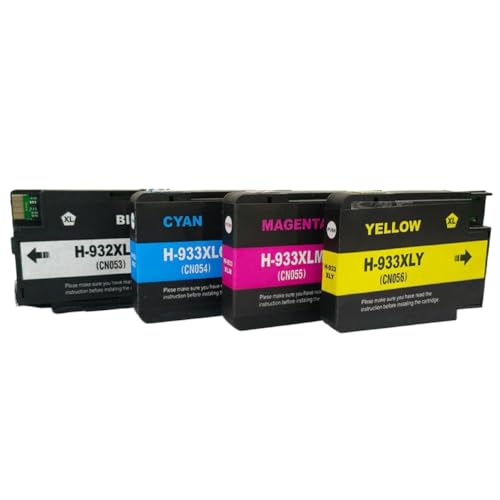 OGBTKIZP Cartucho de Tinta 932XL 933XL 932 933 XL Compatible con Officejet 6100 6600 6700 7110 7510 7512 7610 7612