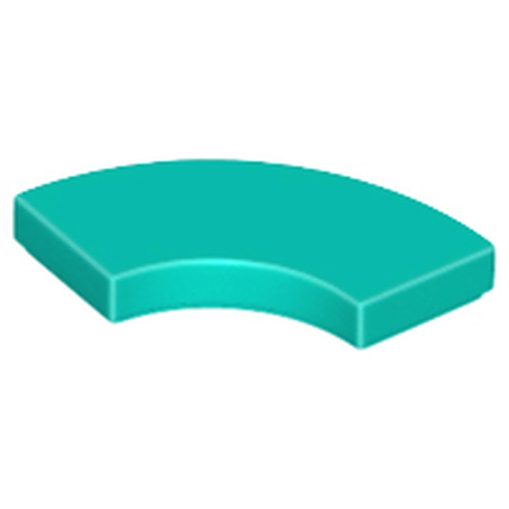 LEGO Round Corner Tile, 2 x 2 Macaroni, Part 27925, Part 27925, Choose Your Colour (Dark Turquoise, 10, Bricks)