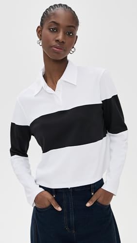 Theory Women's Crop Rugby Striped Tee2