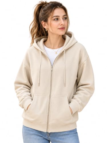 Image of NETCLICK Women's Cotton Fleece Full-Zip Hooded Sweatshirt