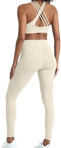 2 Piece Workout Sets for women, High Waist Leggings and Sports Br...