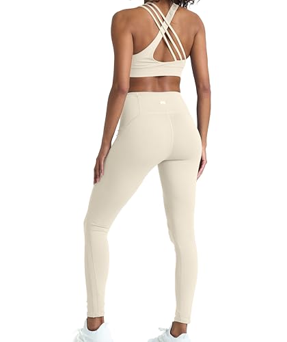 POPSUGAR 2 Piece Workout Sets for women, High Waist Leggings and ...