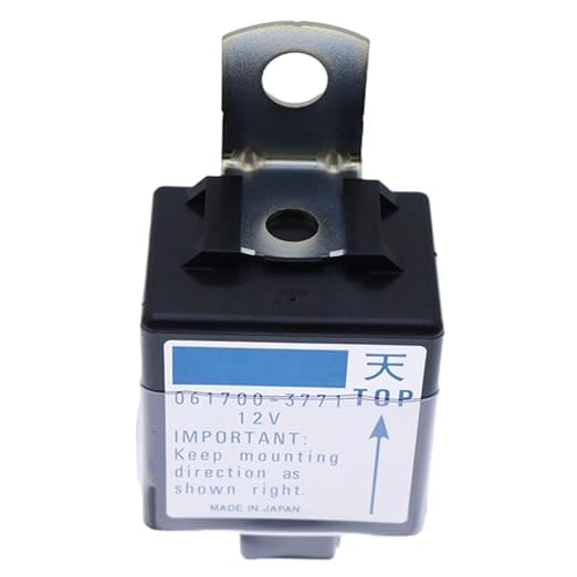 IEQFUE 12V Time Delay Relay Solenoid 061700-3770 Compatible with Kubota B1550D B1550HST B1750HST L2900DT L3010DT L3300DT M5030 M5700 M5700DHC
