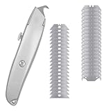 Professionelles Teppichmesser mit 40 Klingen | Hakenmesser & Teppichschneider...