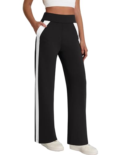 BMJL Womens Casual Lounge Pants Wide Leg Sweatpant Work Loose High Waisted Trousers with Pockets