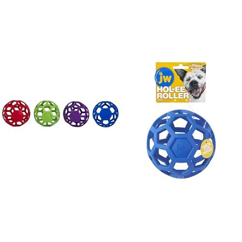 JW Pet HOL-ee Roller Dog Toy Bundle - Natural Rubber Puzzle Balls Extra Large 7 5 Large 5