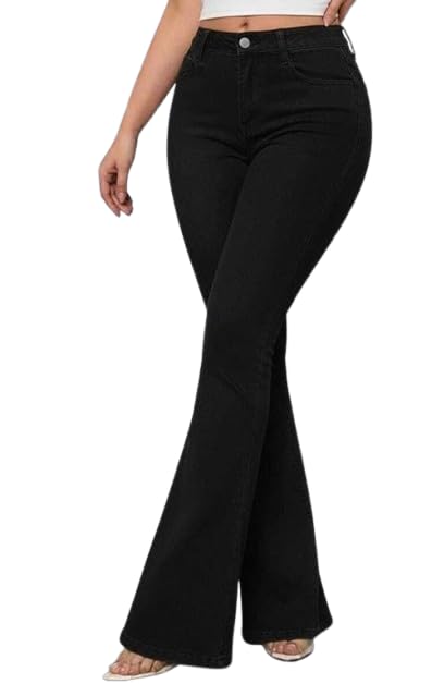 High-Waisted Black Denim Jeans and Raw Hem Detail Black - Review, Price and Buying Guide
