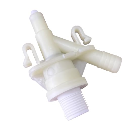 Image of iFJF 385311641 RV Water Valve Kit for Marine Pedal-flush Toilets Plastic | Durable ABS Plastic, for 300 301 310 311 320 321 Series Pedal-Flush Toilets, Hose Clamp Fastener, DIY, Regulate Water Flow