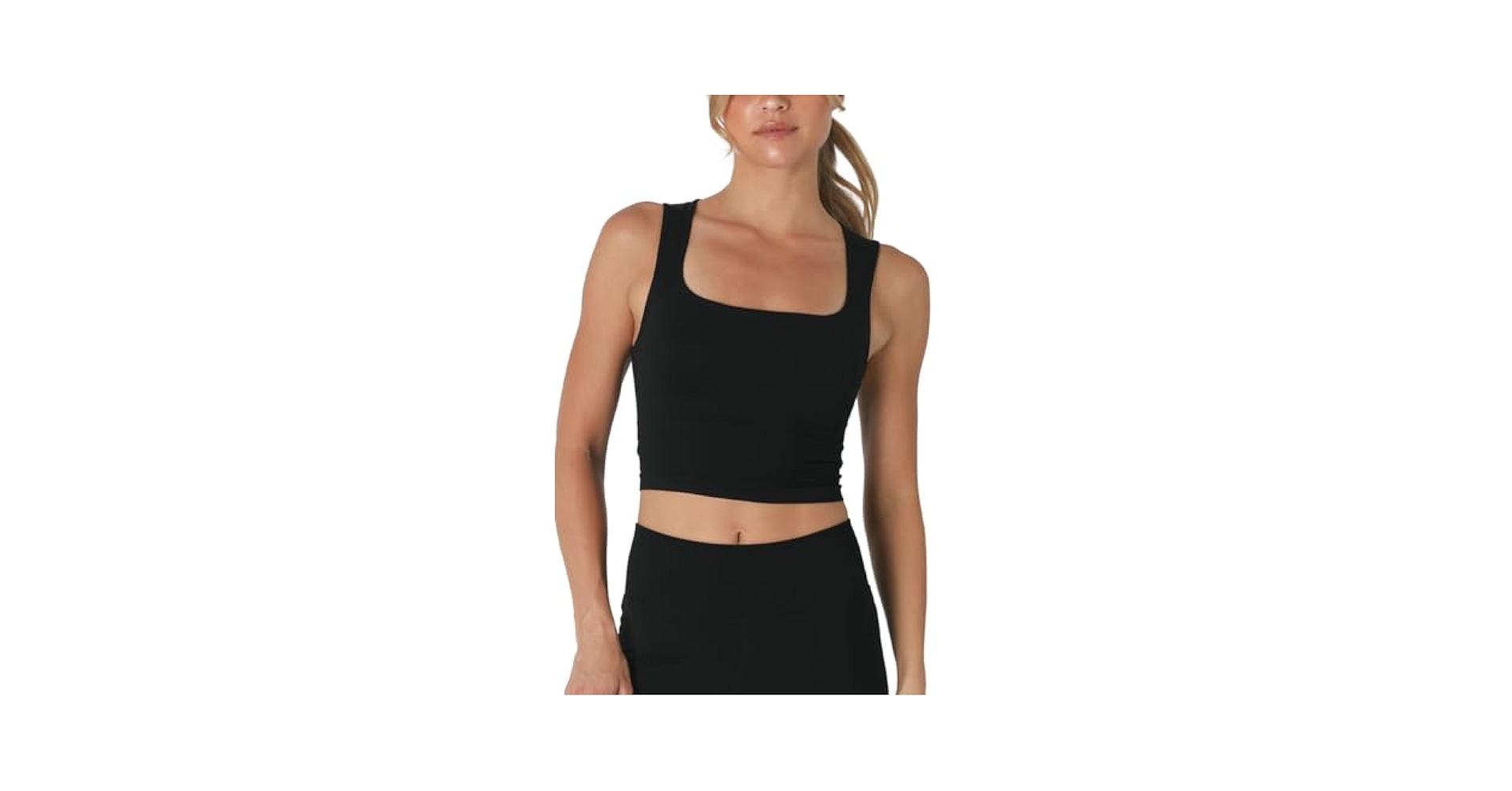 NIKIBIKI Women Seamless Clean Line Square Neck Crop Top