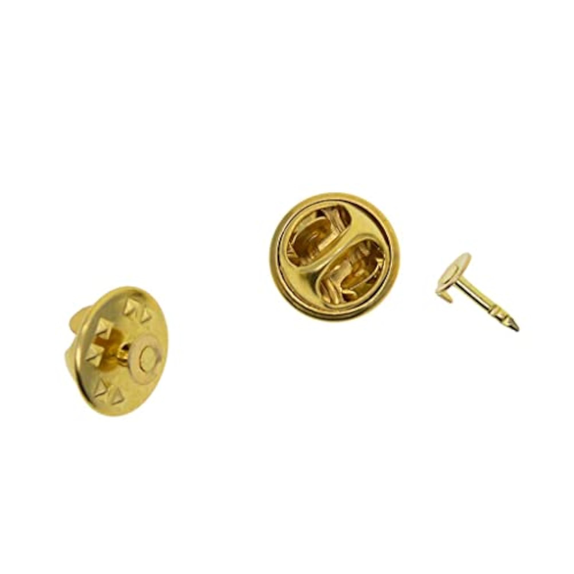 50 Sets Badge Hat Pin Metal Tie Back Lapel Pins
