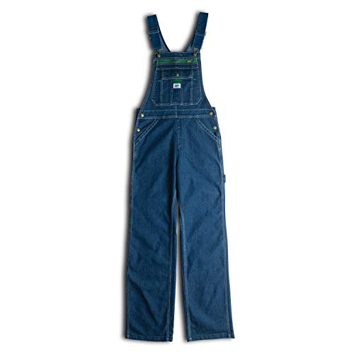 Liberty® Womens Washed Denim Bib Overalls, Stonewashed Indigo Blue, Small #TOP5