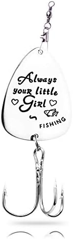 Gift For Dad Fishing Lure Fisherman Gift Always Your Little Girl Custom Fishing Hook Groom Gift