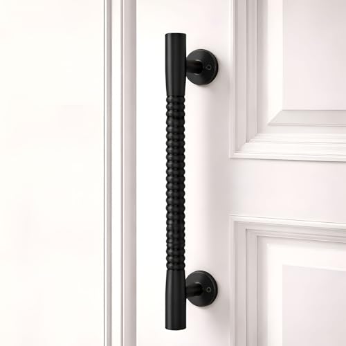 Image of VOLO Main Door Pull Push Handle for Main Entry | Interior Exterior Use | Modern Home Office Door Hardware Pull Handle | (Black, 8 Inch (200MM), Pack of 2 Piece (K-59))