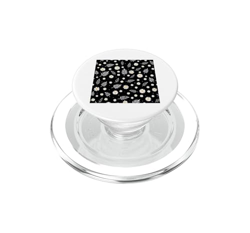 PopSockets PopGrip MagSafe fleurs noires et blanches pour selfies stables