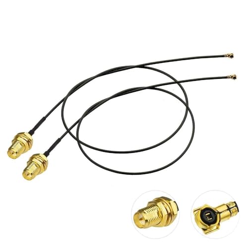 Bingfu WiFi Antenna Aerial 2.4GHz 5GHz 5.8GHz 8dBi RP-SMA Male Antenna & 25cm RP-SMA Female to M.2 NGFF Extension Pigtail Cable 2-Pack for M.2 NGFF Intel Wireless Network Card WiFi Adapter Laptop - Image 4