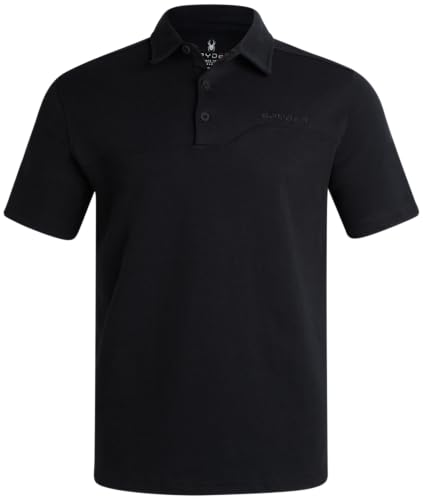 Spyder Mens Polo Shirt - Cotton Polo Shirts for Men - Casual Golf Shirt - Mens Polo Shirts Short Sleeve - Collared Shirt Men