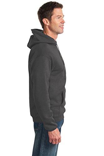 Port & Company Men's Tall Ultimate Pullover Hooded Sweatshirt LT Charcoal2