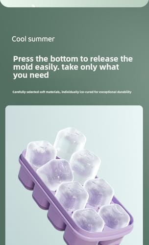 Molde para cubos de hielo de silicona rosa miniatura 7