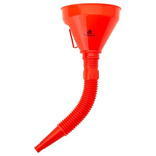 Grand entonnoir flexible Tusk idéal pour entretien de tondeuse et voiture au jardin