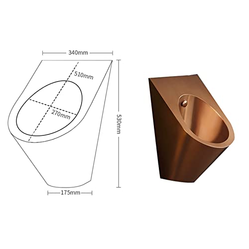 OTQEFTN Wall-Mounted Male Urinal,Automatic Induction Urinal Small Commercial Vertical Drainage Public Toilets