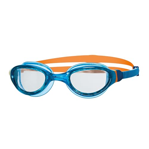 Zoggs Kids Phantom 2.0 Junior with UV Protection And Anti-fog Swimming Goggles Blue/Orange/Clear 6-14 Years