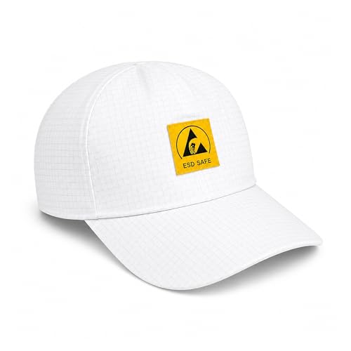 Image of Rojex Blue ESD Cleanroom Cap - Anti-Static, Unisex Headwear for Labs, Electronics, Assembly & Static-Sensitive Work - Polyester, Machine Washable