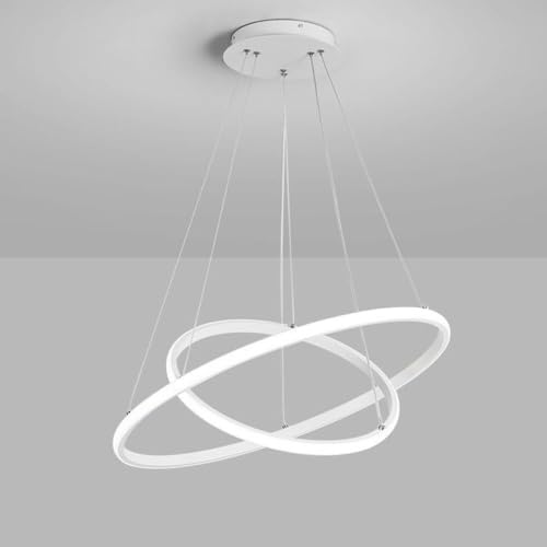 Luminaire suspendu LED blanc réglable pour éclairer salon et cuisine sombre