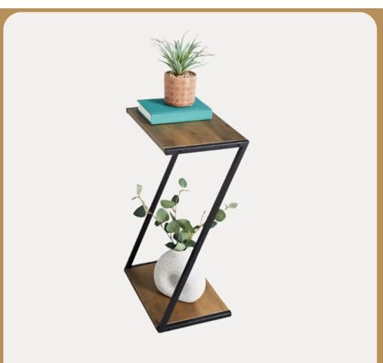 Tromso 2 Tier Side Table Rustic Oak Finish Perfect Room Table for your bedside