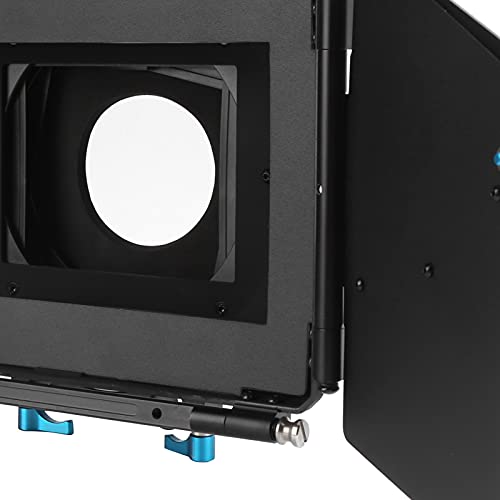 214 Matte Box,Professional Alloy Swingaway Matte Box,Camera Shooting Follow Sunshade,With 64Mm/76Mm/84Mm/88Mm/98Mm/104Mm Foam Ring,For 15Mm/0.6In Rod #TOP7