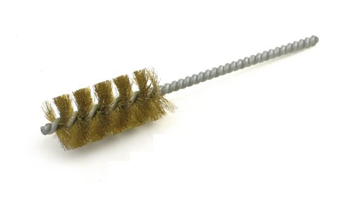 Image of Brush Research 83 Series Tube Brush-Cut For Power, .312 inch Brush Diameter, Brass .005 inch Wire Fill, 1.5 inch Brush Length, 4.5 inch Overall Length, Made in USA (Pack of 12)