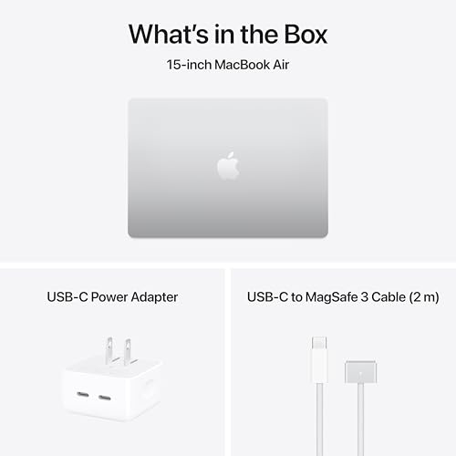 Image of Apple 2025 MacBook Air 15-inch Laptop with M4 chip: Built for Apple Intelligence, 15.3-inch Liquid Retina Display, 24GB Unified Memory, 512GB SSD Storage, Touch ID; Silver with AppleCare+ (3 Years)