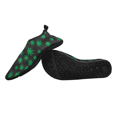 Marijuana Leaf Water Shoes Men Women Adult Aqua Sock Barefoot for Beach Swim River Pool Lake Hiking Kayaking Surfing2
