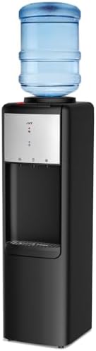 IKT Hot and Cold Top Load Water Cooler Dispenser, 3 or 5 Gallon with Child Safety Lock, Built-in Refrigerating Compressor, and 304 Stainless Steel Tank