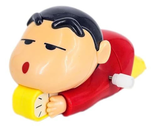 Image of Shinchan Manual Clockwork Toy Figure 5 cm Anime Character Crawling Push Action Collectible Display Item Birthday Gift Red Yellow 14+ (Shinchan A)
