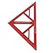 Woodworking Triangle Ruler, Multifunctional Aluminum Alloy, Large Red Measuring Tool - Accurate Scale, Wear, Ideal for Woodworking and Industrial Design