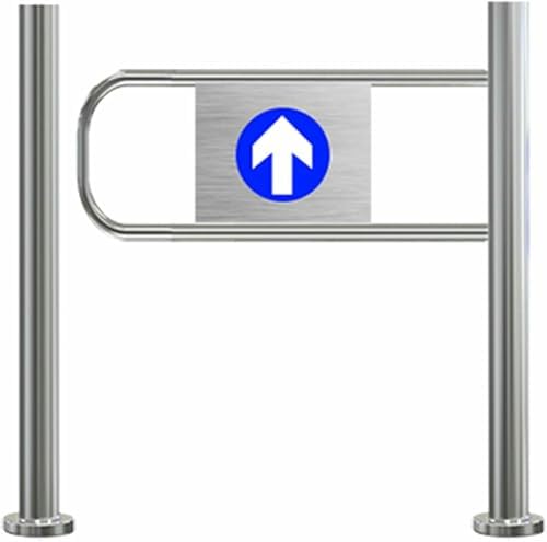 Stainless Steel Access Door for Supermarkets, 90° One-Way Safety Gate, Automatic Closing Swing Barrier for Libraries, Entry Control System