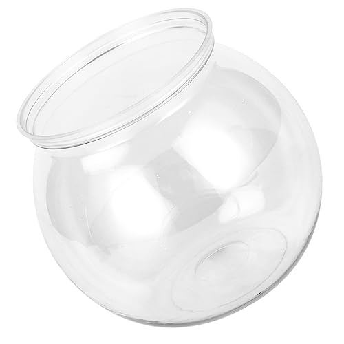 COLLBATH Pot Rond pour Aquarium Petit Aquarium Décoratif pour La Maison Le Bureau en Plastique Robuste