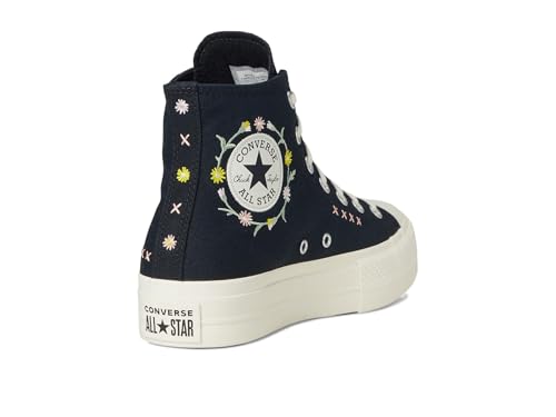 Image of Converse Womens Chuck Taylor All Star High-Top Platform Sneaker Black /Egret /Flamingo Fade Women 5.5 M