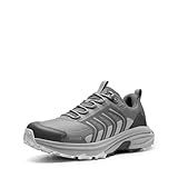 NORTIV 8 Men's Waterproof Hiking Shoes Non-Slip Lightweight for Walking Comfort Outdoor Trekking Camping Climbing Daily Fashion Sneakers Armadillo FieldLite,Size 9,Light Grey,Armadillo FieldLite