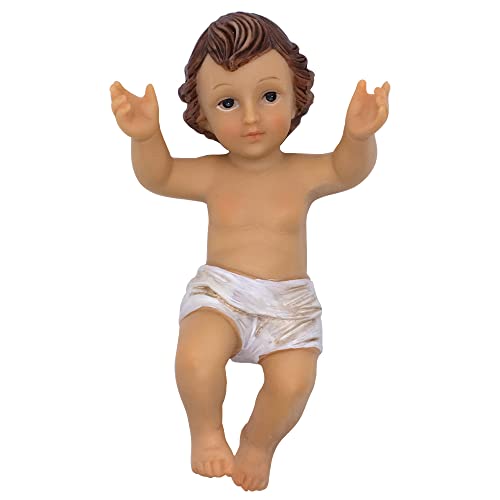 Baby Jesus Nativity Figurine | Painted Christ Child | Add to Manger or Creche Scene | Great Christian Home and Church Dcor for Christmas Season | 12 8 6 or 4.5 Long (6 Jesus)