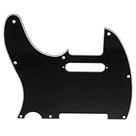 Fits Left Hand US/Mexico Made Fender Standard Telecaster Modern Style.If you use it for other Tele style guitar, you may need a modification for line up 8 mounting screw holes and 2 pickup screws holes Plastic made, 2.0-2.2mm(0.08-0.09 inch) thicknes...
